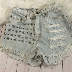 Levi’s Vintage up-cycles Levi studded shorts 3